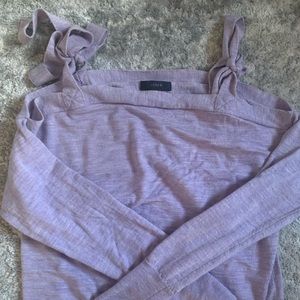 J.Crew Merino wool sweater with tie up shoulders
